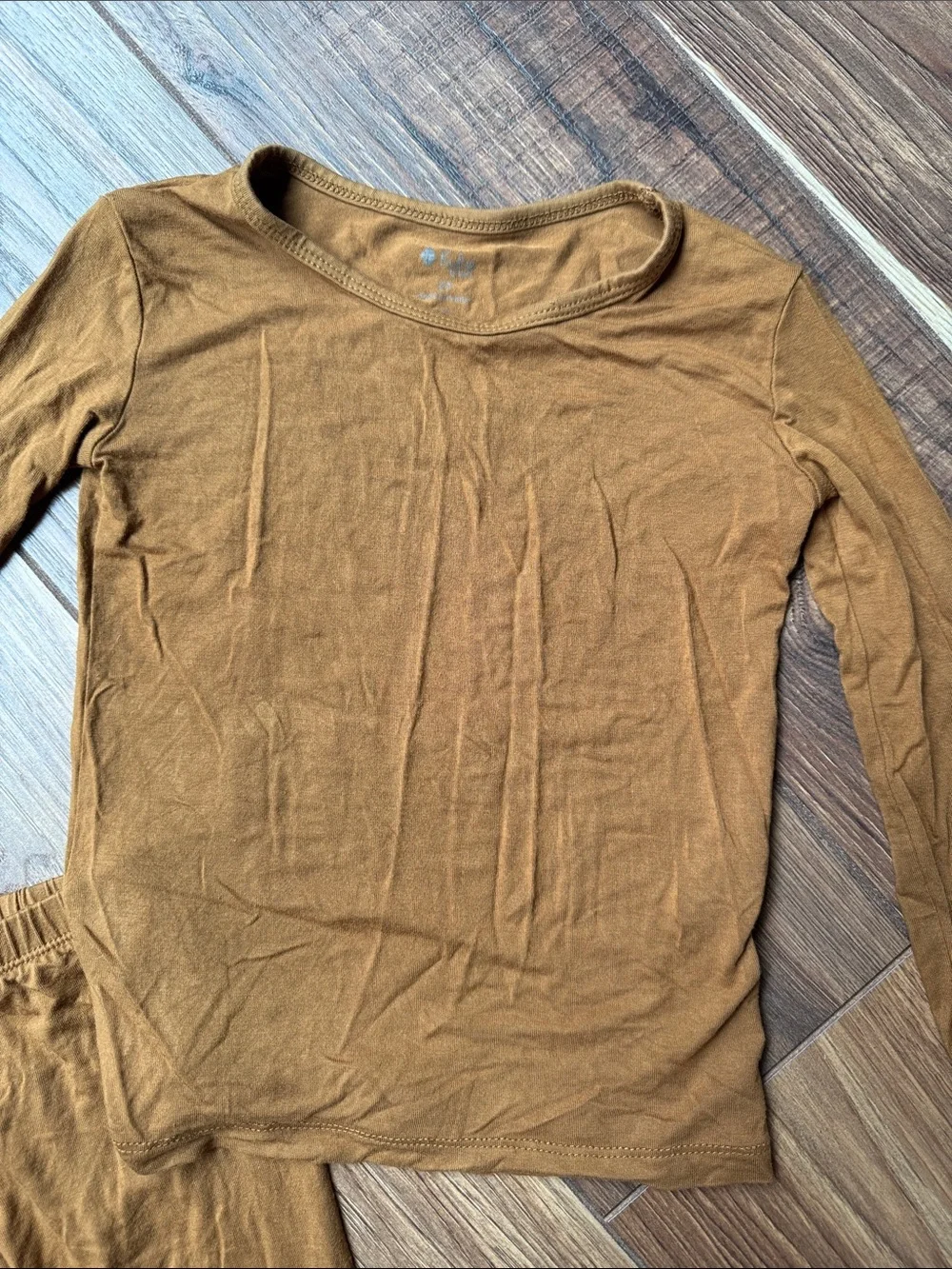 Kyte BABY Kids Two-Piece Pajama Set in Rust/Nutmeg Brown